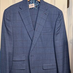 Blue Checkered Men's suit